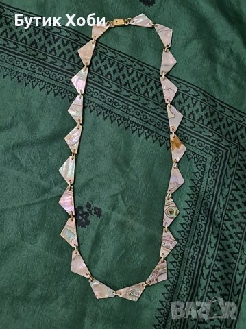 Ретро колие от цветен седеф, снимка 6 - Антикварни и старинни предмети - 42880855