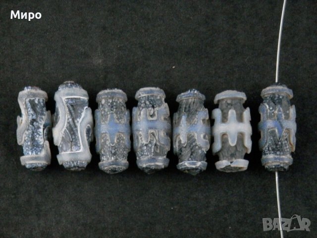 7 БР. СТАРИ ТИБЕТ НЕПАЛ ХИМАЛАИ АХАТ ДЗИ МЪНИСТА ЩАСТИЕ И ДОБЪР КЪСМЕТ, снимка 4 - Други - 40788487