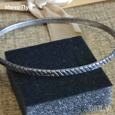 Стара сребърна гривна (303), снимка 3 - Гривни - 49605290