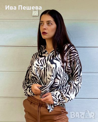 Интересна риза черно и бяло, снимка 3 - Ризи - 38075546