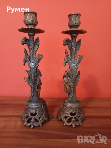 Красиви,Антикварни,френски свещници!!!, снимка 2 - Антикварни и старинни предмети - 48464443