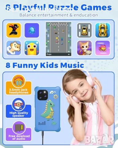 Нова Играчка телефон CKATE за деца 3-12 години с двоен фотоапарат игри, снимка 4 - Други - 47369008