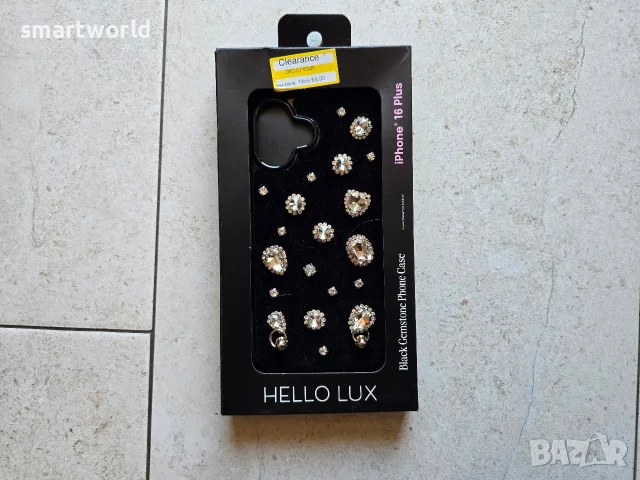 ​Дизайнерски калъф Hello Lux с камъни за iPhone 16 Plus – Чисто нов