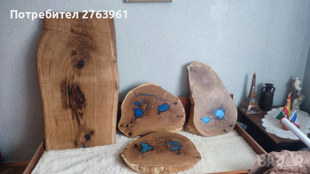 Дървен плот и шайби от дъб