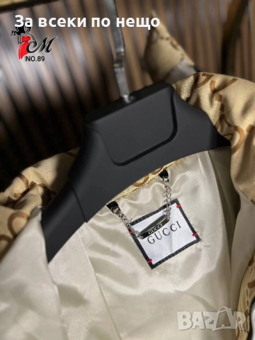 Gucci Мъжко Бежово Зимно Яке С Качулка Код SK329, снимка 3 - Якета - 52599265