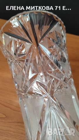 Масивна и голяма кристална ваза, снимка 5 - Вази - 52497775