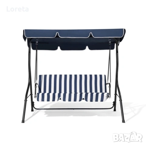 Триместна градинска люлка 110x172xH155 cm, снимка 3 - Градински мебели, декорация  - 53374126