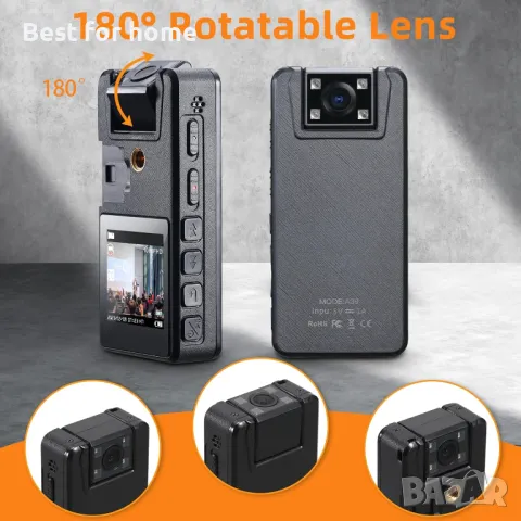 64GB Body Camera с дисплей от Hoestr A39 , снимка 8 - Камери - 49268286