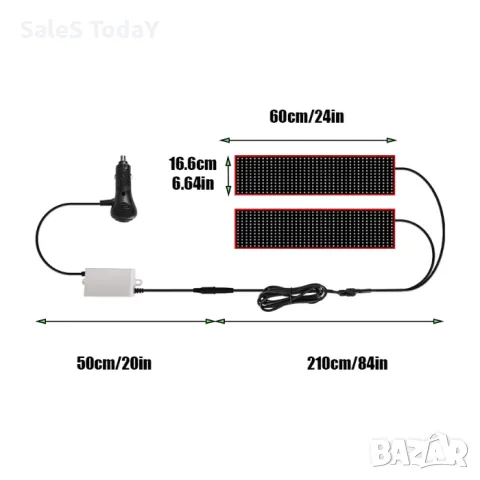 Led лента за стъкло+ накрайник за запалка, 2бр * 60см, 12-24v, снимка 2 - Аксесоари и консумативи - 49823810