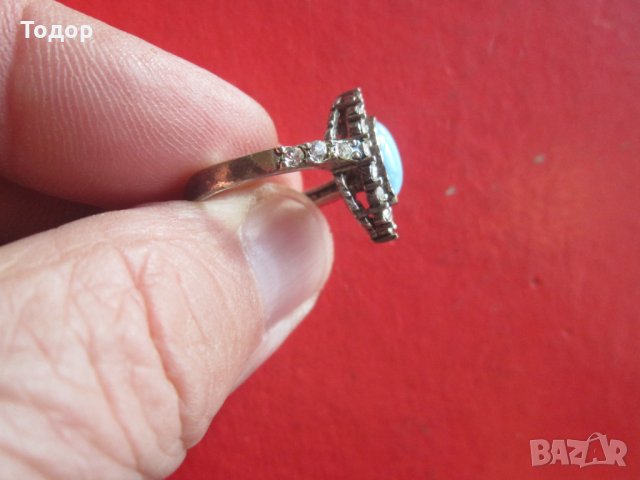 Уникален сребърен пръстен с камък, снимка 3 - Пръстени - 35017755