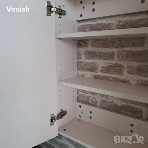 Бял шкаф  МДФ, снимка 3 - Секции и витрини - 53885434