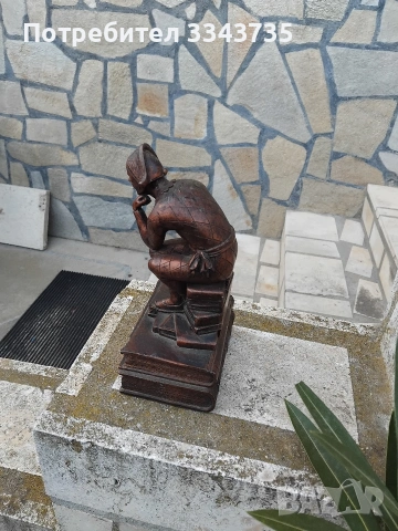 Декоративна фигура"Мислителят", снимка 4 - Декорация за дома - 54176404