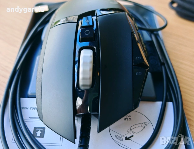 Gaming mouse Logitech G502 Hero геймърска мишка 25600 DPI с кабел , Black чисто нова в кутия, снимка 10 - Клавиатури и мишки - 54079931