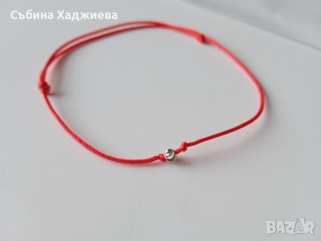 Червени кончета със сребърни и златни топчета, снимка 4 - Колиета, медальони, синджири - 51963898