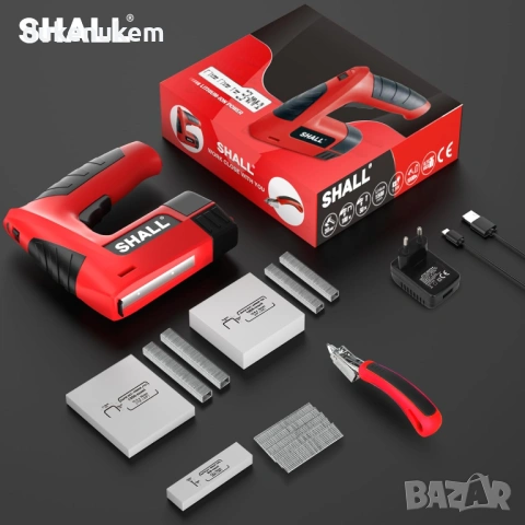 Акумулаторен електрически такер 3 в 1 за тапицерия и DIY със скоби, снимка 8 - Други инструменти - 53019422