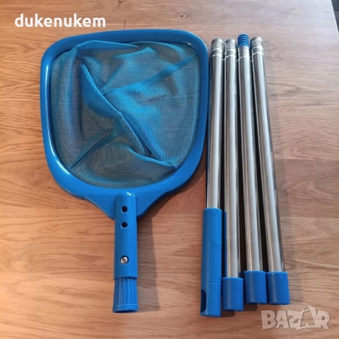 Мрежа за почистване на басейн с телескопична дръжка 200 см, снимка 8 - Басейни и аксесоари - 52711255