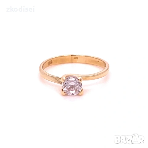 Златен дамски пръстен 2,31гр. размер:55 14кр. проба:585 модел:37718-5