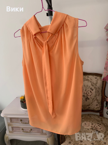 Дамски топ в цвят праскова размер 38 подходящ за S-M, снимка 12 - Корсети, бюстиета, топове - 44687310
