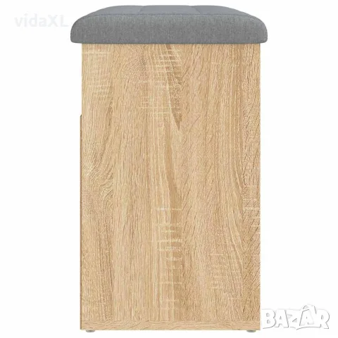 vidaXL Пейка за обувки, сонома дъб, 62x32x50 см, инженерно дърво, снимка 6 - Маси - 56148101