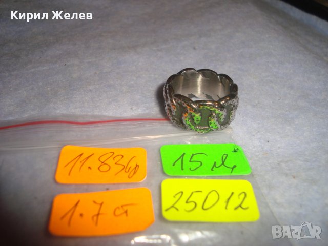 МАСИВНА СТОМАНЕНА ФЕШЪН АРТ ХАЛКА ПРЪСТЕН ОКСИДИРАНА НЕРЪЖДАЕМА БЛАГОРОДНА СТОМАНА 25012, снимка 5 - Пръстени - 37510283