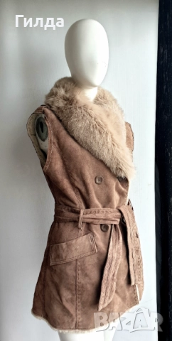 Oakwood елек естествена кожа с косъм S