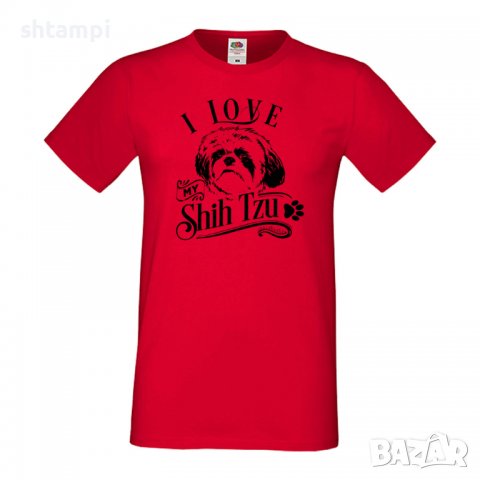 Мъжка тениска I Love My Shih Tzu Dog,Куче,животно,подарък,изненада, снимка 4 - Тениски - 36935787
