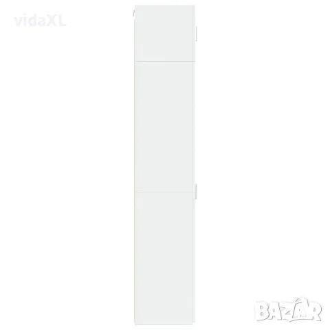 vidaXL Тесен шкаф за съхранение, бял, 45x42,5x225 см, инженерно дърво, снимка 7 - Бюфети - 56146893
