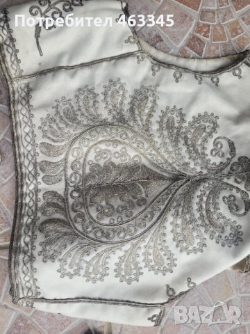 старинен, турски, османски сърмен елек с колан и кесия, снимка 8 - Антикварни и старинни предмети - 40225173