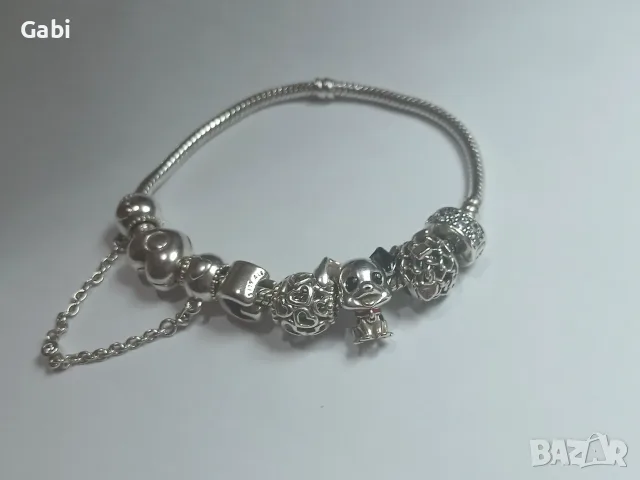 КАТО НОВА!!|Гривна PANDORA|925 сребро, снимка 2 - Гривни - 55743376