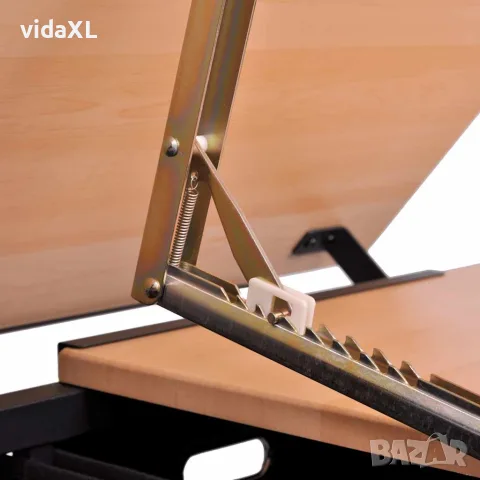 vidaXL Чертожна маса с две чекмеджета накланящ се плот и табуретка, снимка 3 - Работни маси и бюра - 56146262