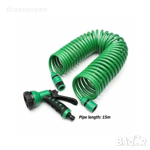 4518 Маркуч за поливане 15м + Многофункционален пистолет и конектори