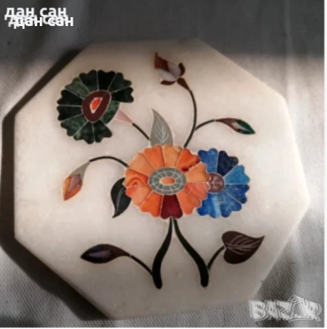 Перу Египет Индия мрамор мозайка полускъпоценни камани, снимка 7 - Статуетки - 30804492