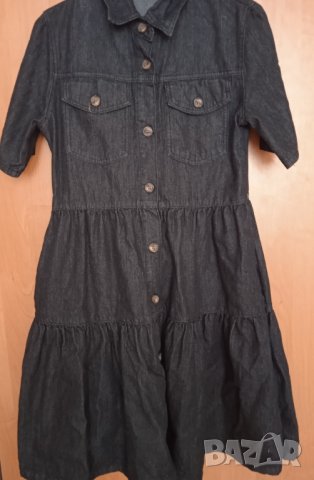 Черна дънкова рокля, снимка 2 - Рокли - 42808051