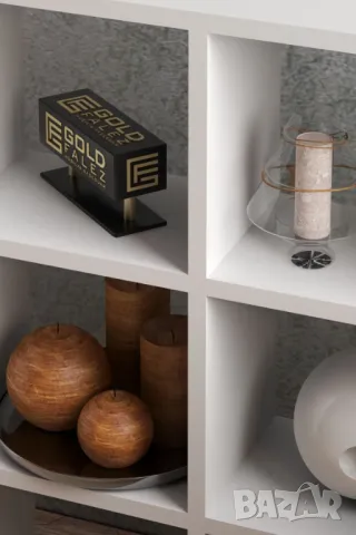 Дървена етажерка с 9 отделения 88х91см - два цвята, снимка 4 - Етажерки - 48901682