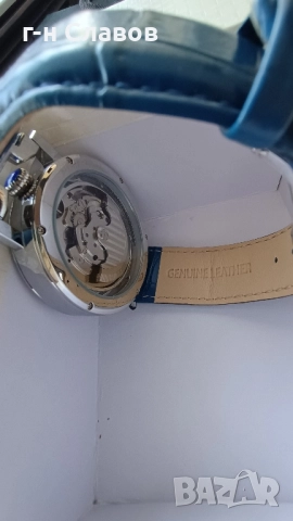 Skeleton DIFFUL Moon Phase Tourbillion Leather Men Automatic Watch, снимка 13 - Мъжки - 51655295