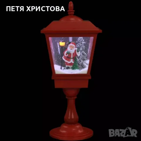 Декоративна коледна лампа с Дядо Коледа, падащ сняг и мелодии, снимка 4 - Декорация за дома - 56240905