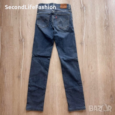 Дамски слим дънки Levi’s 711 размер W24 L32 сини, снимка 7 - Дънки - 53106551