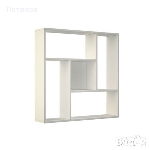 Бяла етажерка-75х20х77 см./стенна етажерка/Бяла стенна етажерка