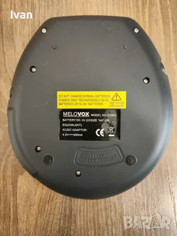 Ретро преносим CD плеър (Дискмен) Melovox CD-601 – Работещ!, снимка 2 - MP3 и MP4 плеъри - 56551796