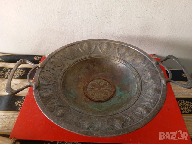 Посребрена фруктиера,купа,панер арт нуво