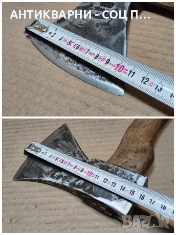 Стара Кована Немска Брадва Топор / 1 кг. / НОМЕР 1692., снимка 8 - Антикварни и старинни предмети - 54046742