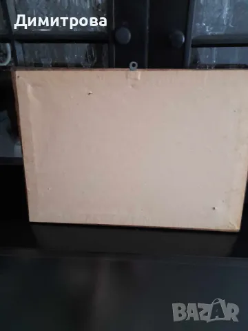 Ръчно ушит гоблен с дървена рамка и стъкло Маргарити, снимка 3 - Гоблени - 47327227