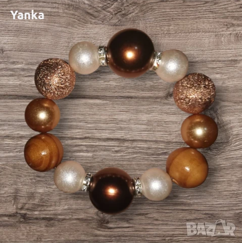 Комбинирана Перлена гривна , снимка 3 - Гривни - 51275943