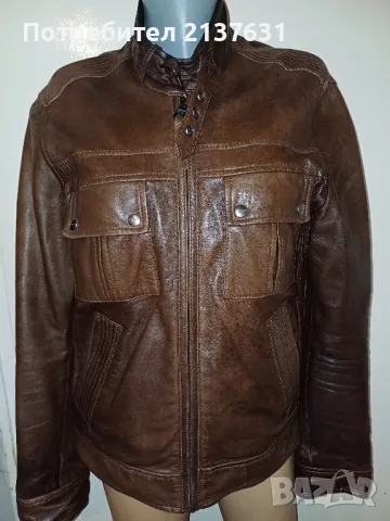 КОЖЕНО ЯКЕ  - Естествена кожа  GAS  GENUINE LEATHER, снимка 3 - Якета - 47489031