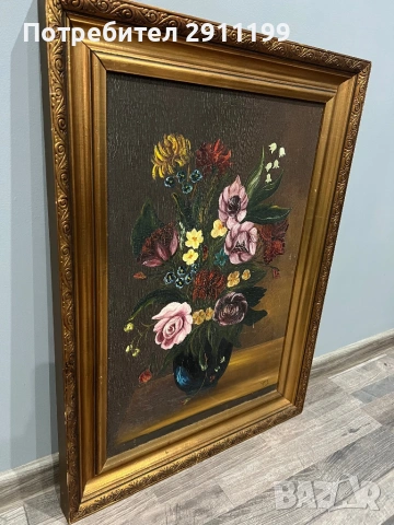 Маслена картина – цветя, снимка 6 - Картини - 54269340