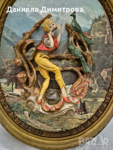 3Д стенна картина " Момчето с флейтата", Италия, снимка 2 - Картини - 50758930