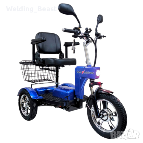 Триколка на ток A6 LUX+ 1000W Електрическа триколка, снимка 3 - Мотоциклети и мототехника - 44784293