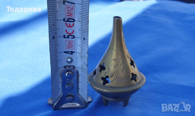 Бронзово съдче за благовония-аромати, снимка 3 - Антикварни и старинни предмети - 54311074