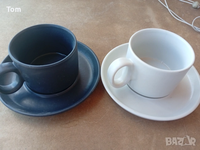 Нови! Внос Германия! Чаша с чинийка благороден порцелан! Качество от Германия!  Поради количество, р