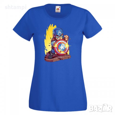 Дамска тениска Marvel Captain America 2 Игра,Изненада,Подарък,Геймър,, снимка 5 - Тениски - 36740956